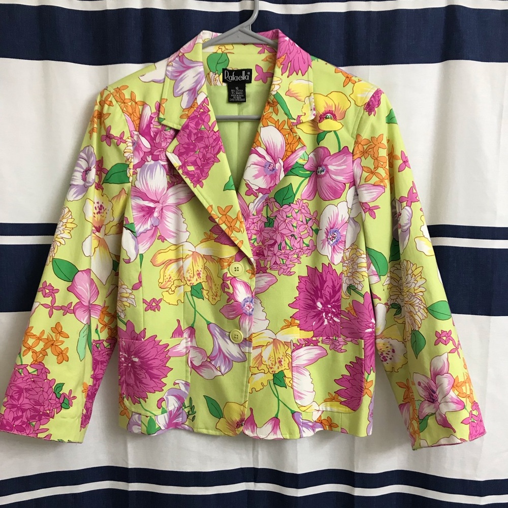 Women Rafaella  floral blazer/jacket size 10